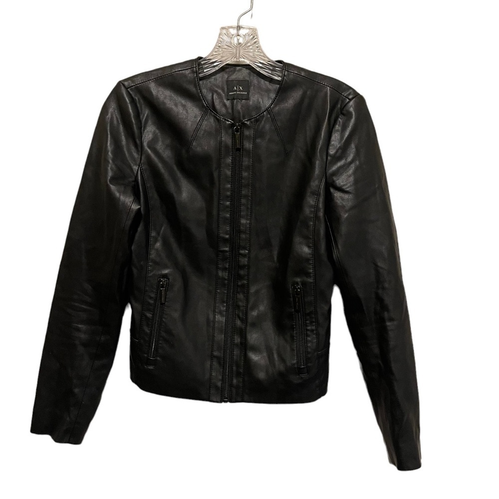 Armani Exchange Women Biker Jacket Size XS